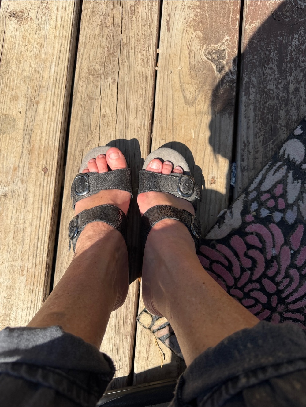 Dansko Black Double-Buckle Slide Sandals
